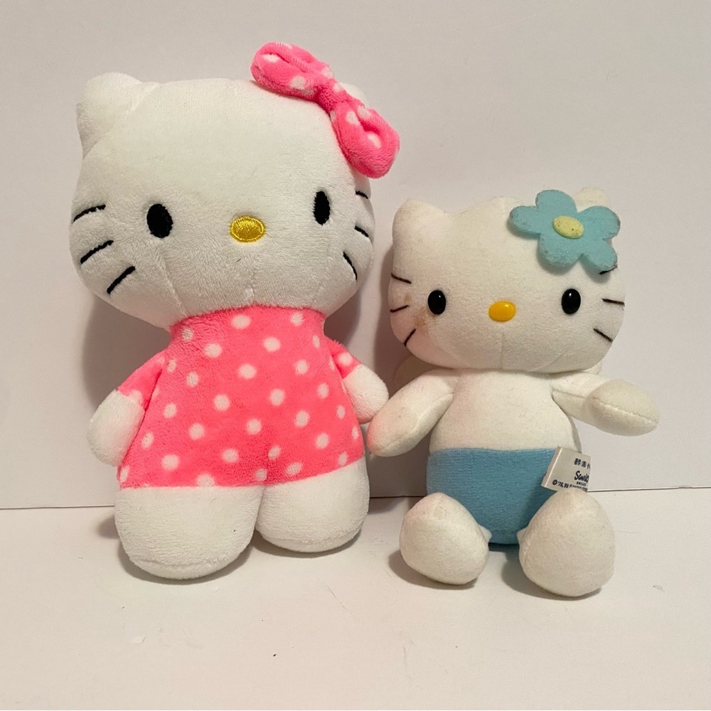 Hello Kitty Plush Stuffed Toys H&M Sanrio Lot Bundle Pink Blue